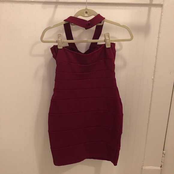 Bandage Halter Cocktail Dress - Picture 2 of 5